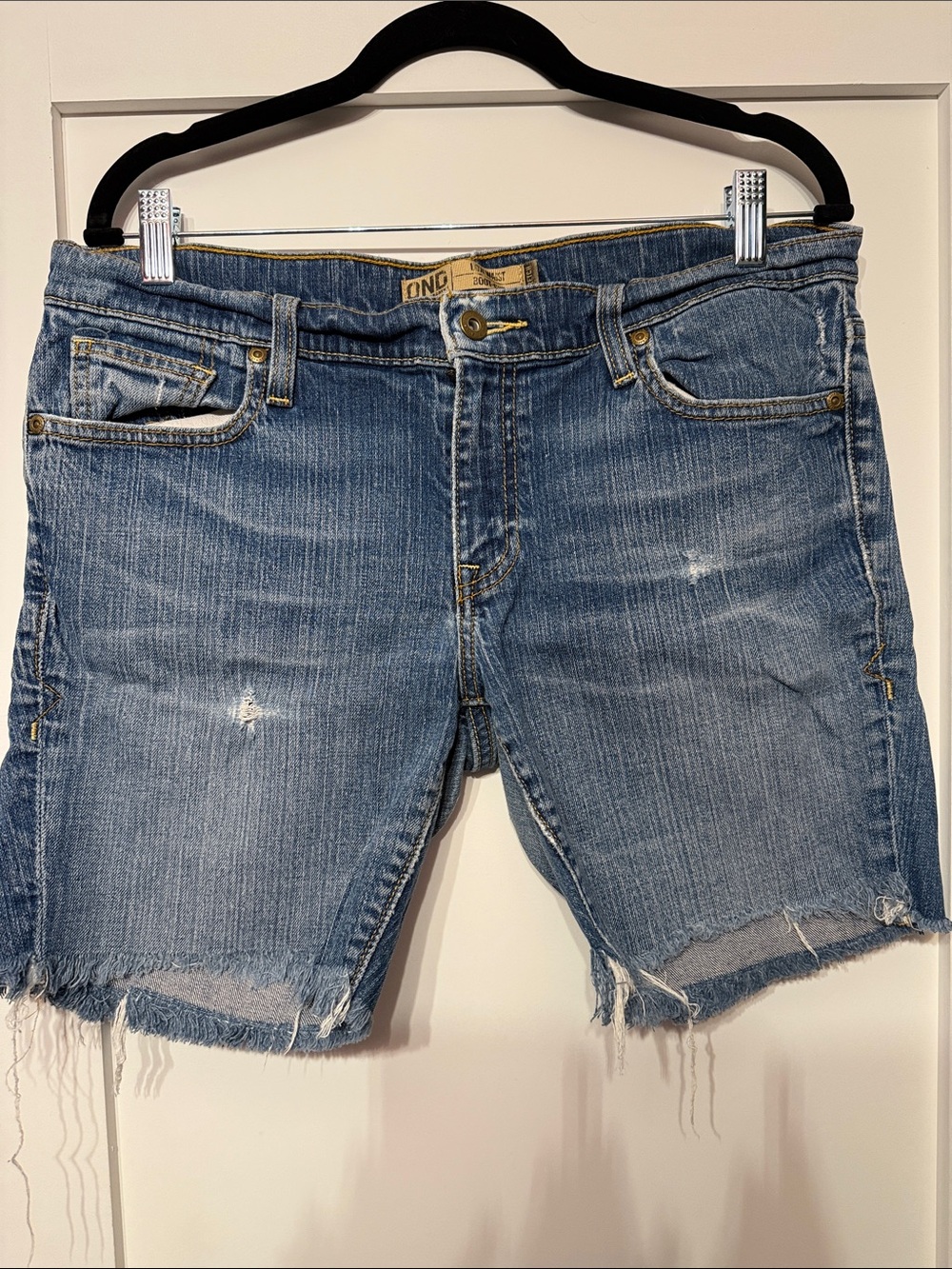 Y2K vintage Old Navy Light Blue Distressed Denim cut off Shorts
